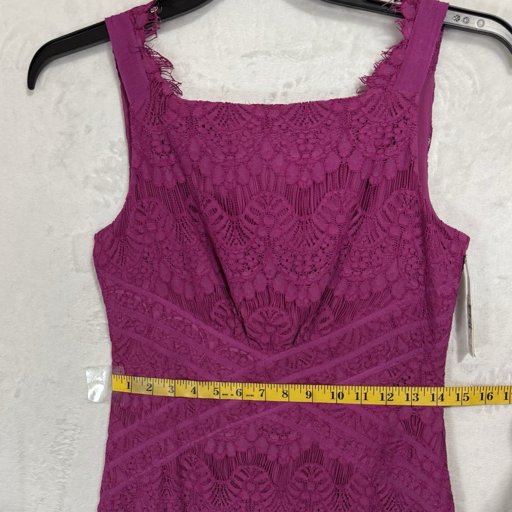 NWT Antonio Melani Lace Sheath Dress Size 4 Fuchsia Party Wedding Guest Resort - Picture 12 of 16